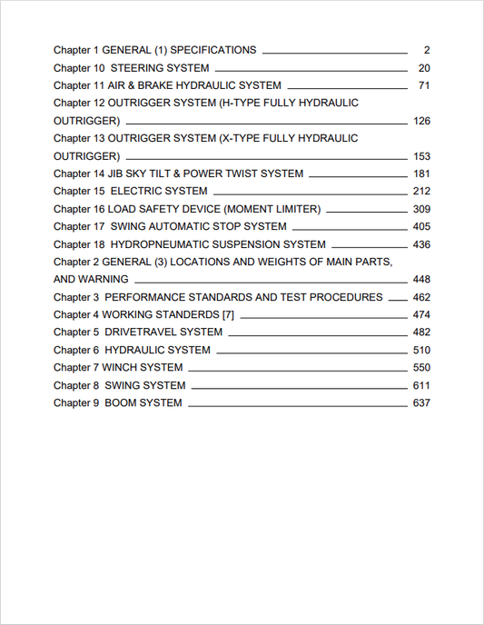 Kobelco RK350 Rough Terrain Crane Service Repair Manual - PDF File