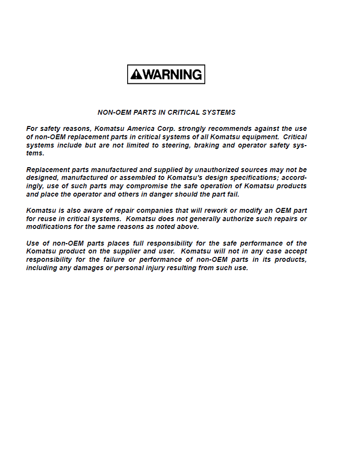 Komatsu 330M Shop & Repair Manual (Publication DG744)