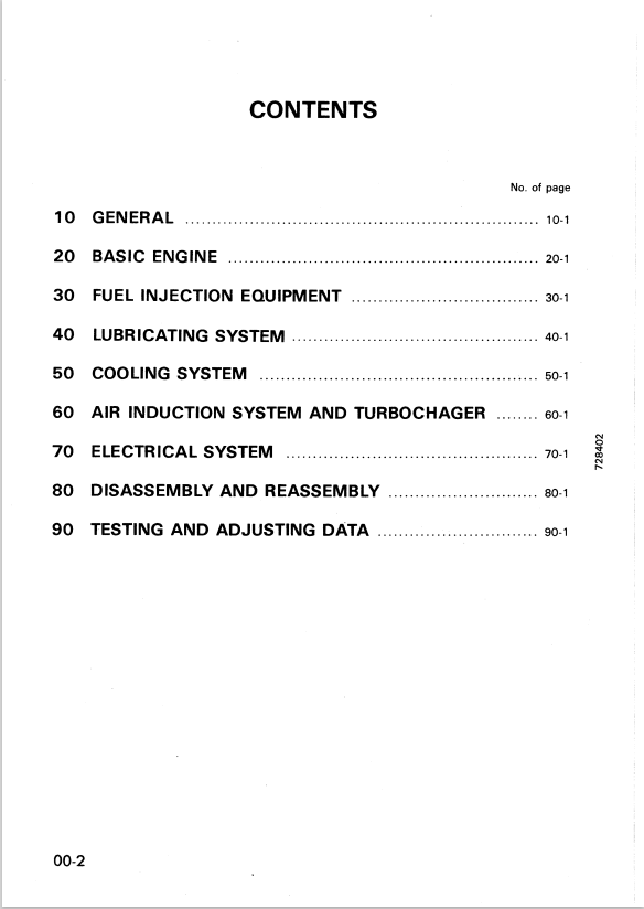 Komatsu 3D72N-2BB Shop Manual S/N 12864-UP - PDF File