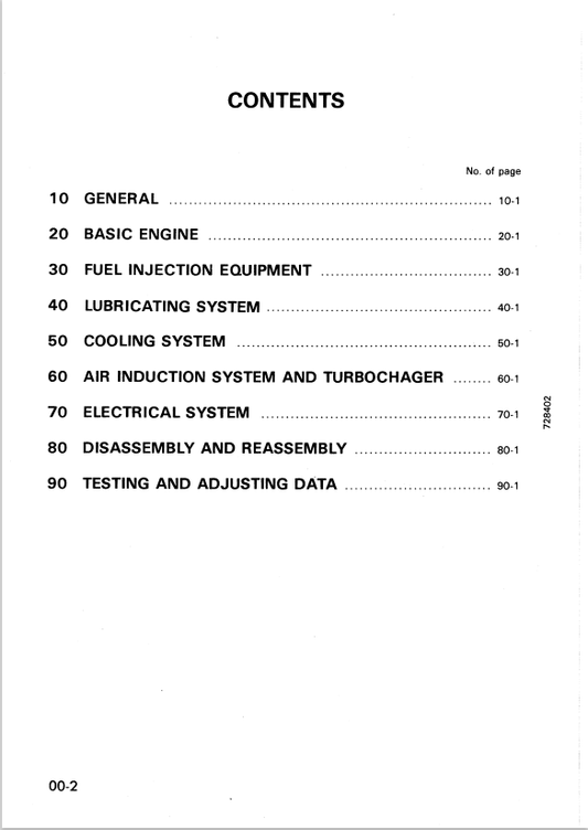 Komatsu 3D72N-2BB Shop Manual S/N 12864-UP - PDF File