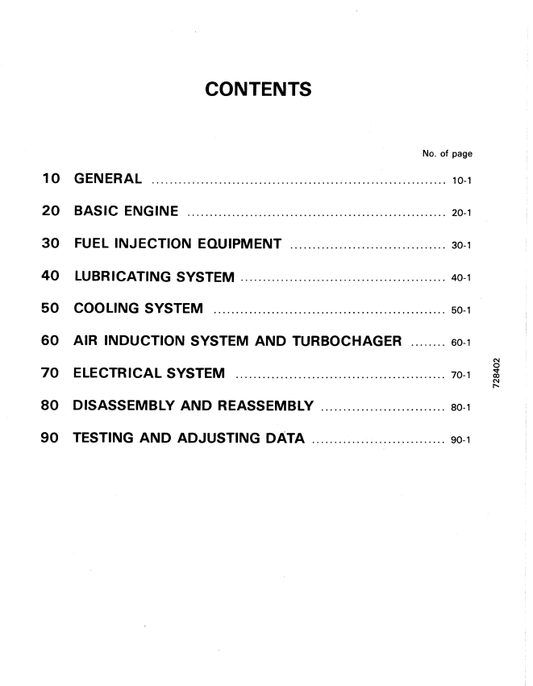 Komatsu 3D84-1C Shop Manual S/N 01001-Up - PDF File
