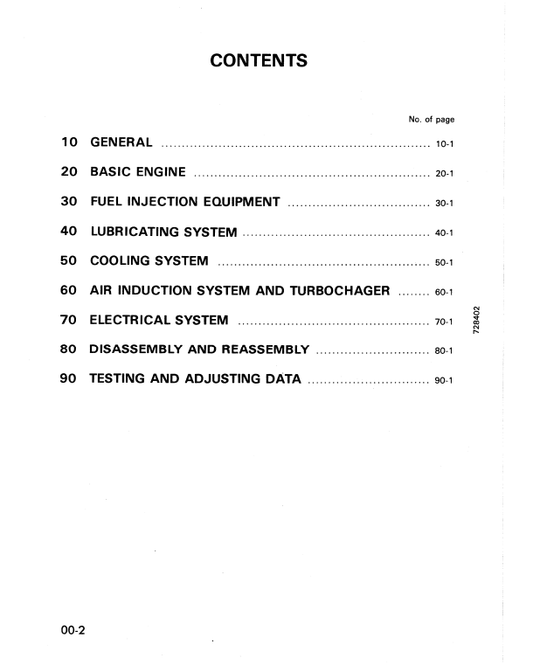Komatsu 3D84-2E (72-2, 78-1, 75-2, 84-2) Series Engine Shop Manual - PDF File