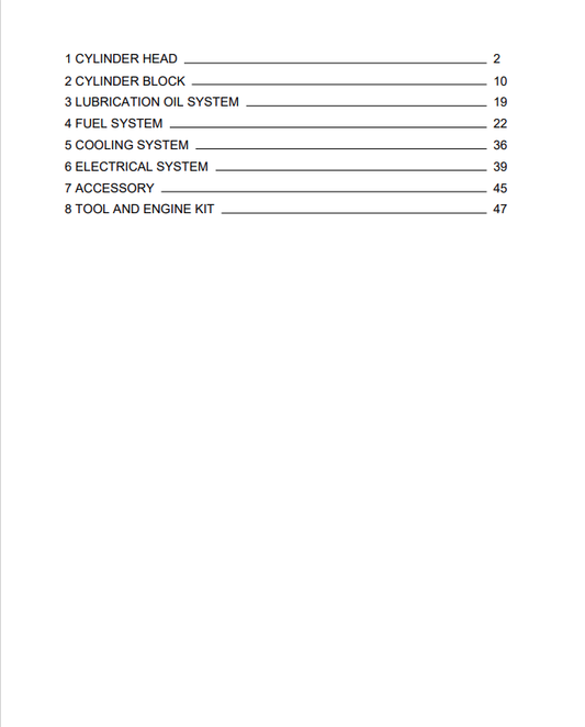Komatsu 3D84-2E Engine Sn 00292-Up Parts Catalogue Manual - PDF File