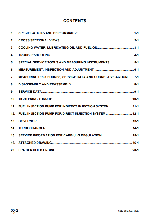 Komatsu 3D84E-3LN Engine Shop Manual S/N 05993-UP - PDF File