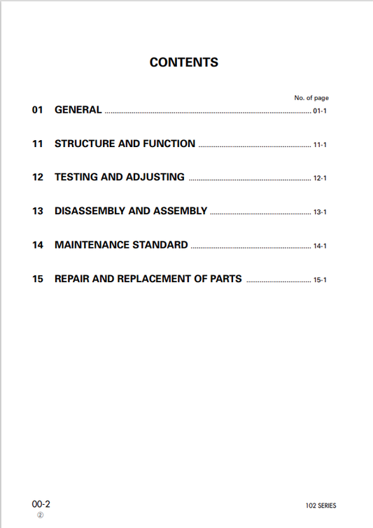 Komatsu 4D130-1E Shop Manual S/N 10544-UP - PDF File