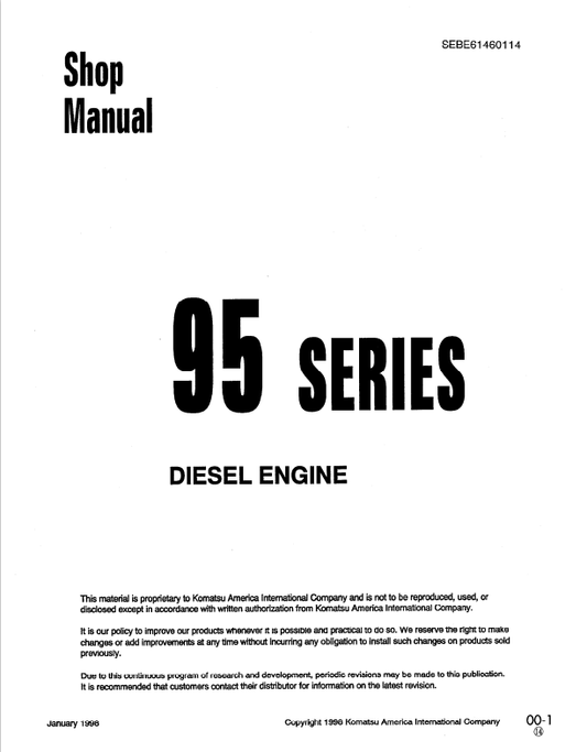 Komatsu 4D95L-1CC Shop Service Repair Manual S/N 49965-UP - PDF File
