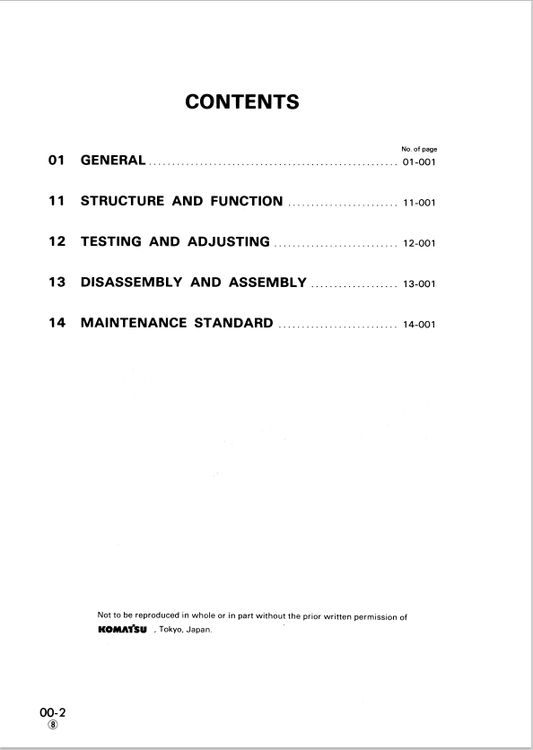 Komatsu 6D105-1A, 6D105-1A, 6d105-1D, 6D105 Series Diesel Engine Shop Manual SEBE61360109 - PDF File