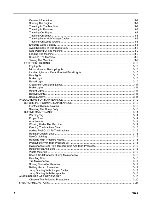 Komatsu 730E-8 Operation Manual and Preventive Maintenance Guide