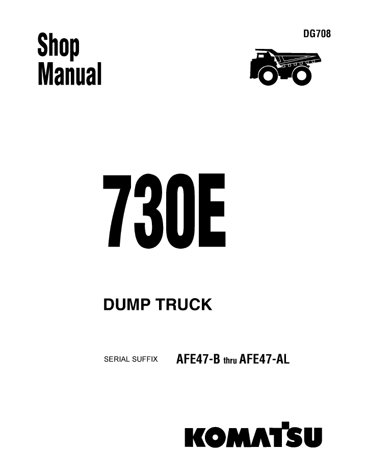 Komatsu 730E Dump Truck Shop Manual – DG708

