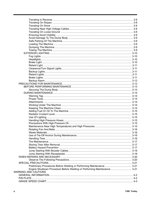 Komatsu 730E Trolley Mining Dump Truck Maintenance Guide CEAM026301