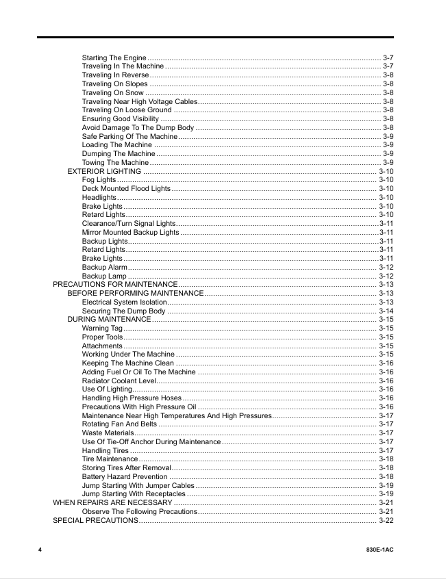 Komatsu 830E-1AC Operation and Maintenance Guide – CEAM029402