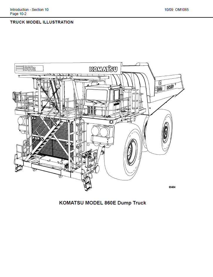 Komatsu 860E-1KT Heavy-Duty Dump Truck Maintenance Manual CEAM019501