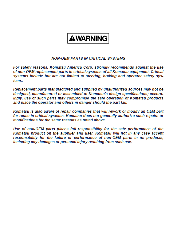 Komatsu 930E-4 Heavy-Duty Dump Truck Repair and Maintenance Manual