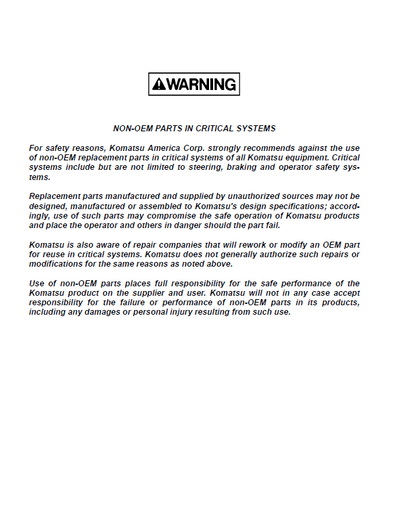 Komatsu 930E-4 Heavy-Duty Dump Truck Repair and Maintenance Manual