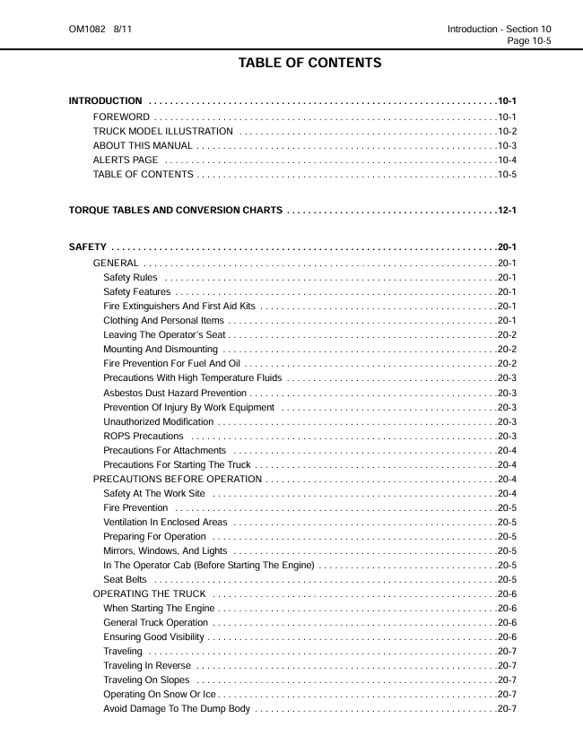 Komatsu 930E-4 Truck Maintenance and Operating Instructions CEAM022602