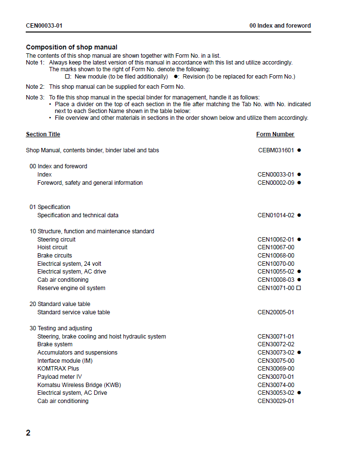 Komatsu 980E-4 Mining Dump Truck Service Manual – CEBM031601