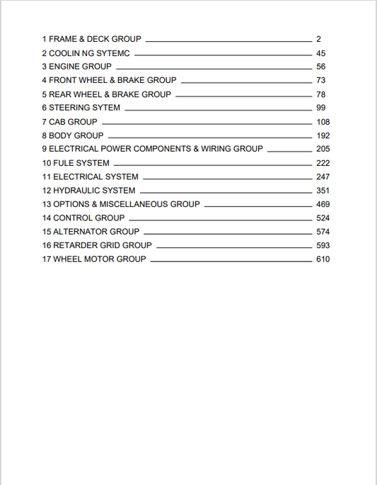Komatsu AFE59 EQ 930E-4 Rigid Dump Truck Parts Catalogue Manual S/N A31409, A31411 - A31592 &amp; A31594 - PDF File