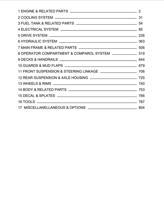 Komatsu AFE84-A 730E-10 Rigid Dump Truck Parts Catalogue Manual S/N A50002-A50004, A50007-A50019 - PDF File