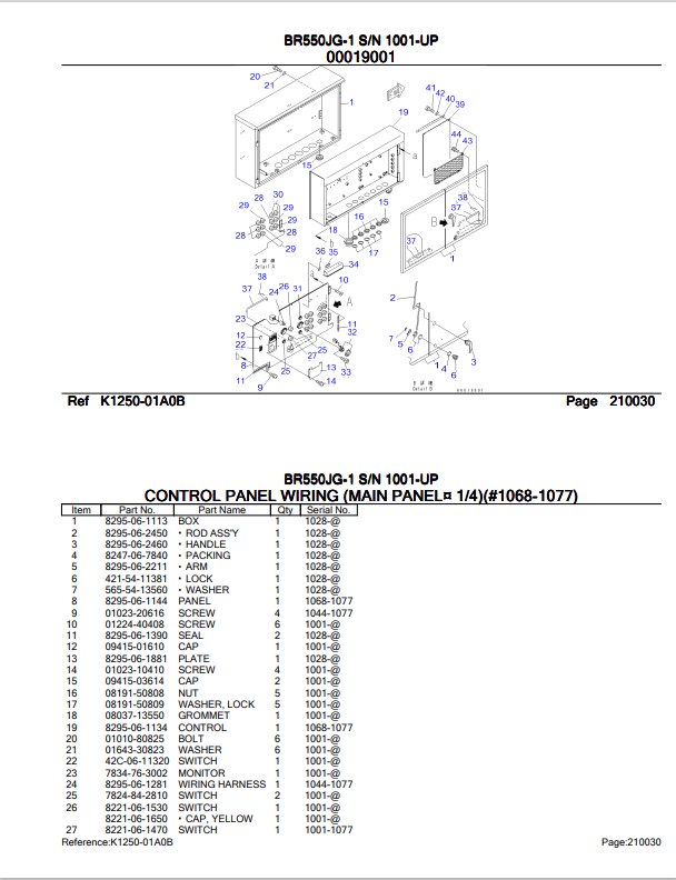 Komatsu BR550JG-1 I towels Mobile Crushers And Recyclers Parts Catalogue Manual SN 1001-UP - PDF File