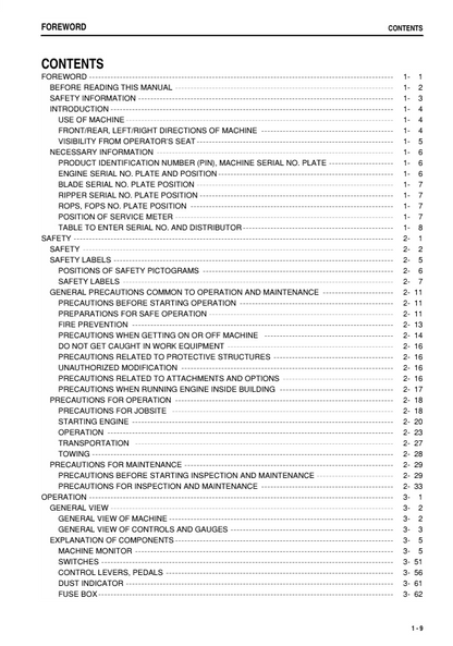 Komatsu D155A-6 Bulldozer Operating Instructions and Maintenance Guide – PEN00385-01
