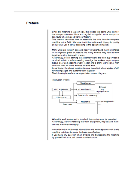 Komatsu D155A-6 Heavy Bulldozer Assembly Instruction Manual