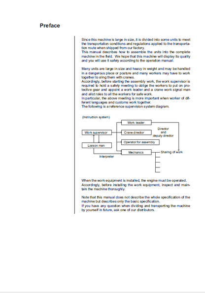 Komatsu D155AX-6 Heavy Bulldozer Assembly Instruction Manual