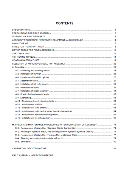 Komatsu D155AXi-8 Field Assembly Technical Manual Download