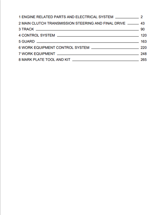 Komatsu D21A-6 Bulldozer Parts Catalogue Manual S/N 60001-UP - PDF File