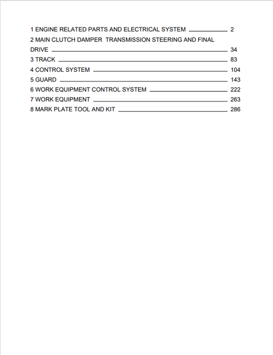 Komatsu D21A-7 Bulldozer Parts Catalogue Manual S/N 75001-78603 - PDF File