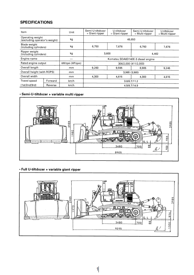 Komatsu D275A-5 & D275AX-5 Dozer Setup & Field Assembly Manual GEN00047-01