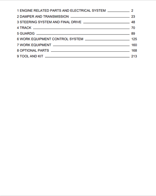 Komatsu D31A-16 Bulldozer Sn 25001-Up Parts Catalogue Manual - PDF File