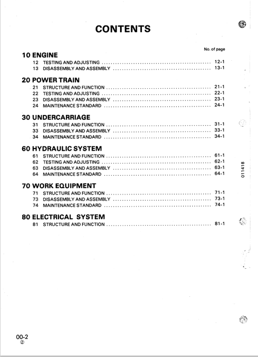 Komatsu D31E-17 Crawler Dozer Shop Manual S/N 32001-UP - PDF File