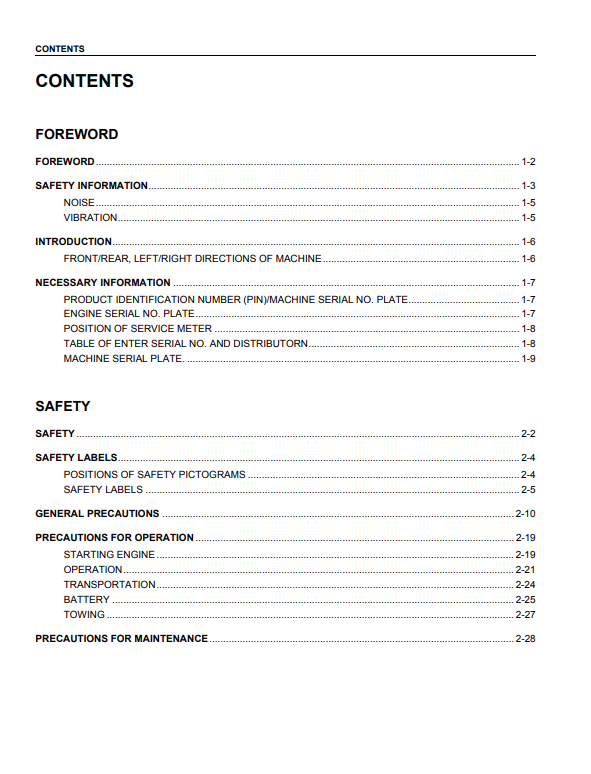 Komatsu D31S-16 Crawler Loader Operation And Maintenance Manual SN 25001-UP - PDF File