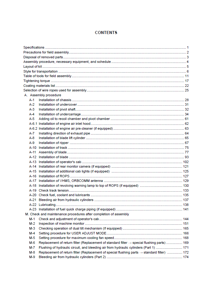 Komatsu D375A-6 Track-Type Tractor On-Site Field Assembly Guide (GEN00097-05)
