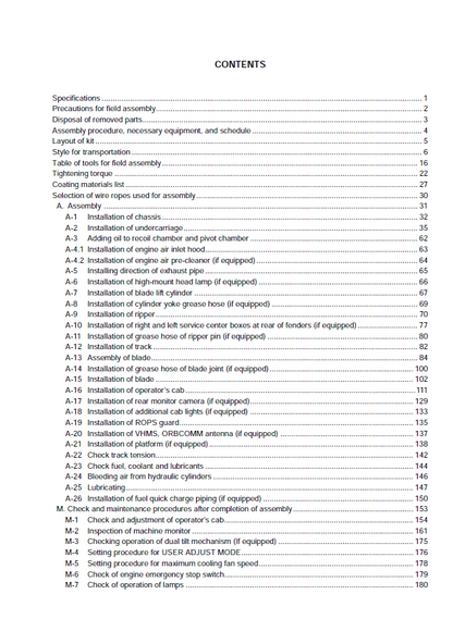 Komatsu D375A-6 Track-Type Tractor On-Site Field Assembly Guide (GEN00099-03)