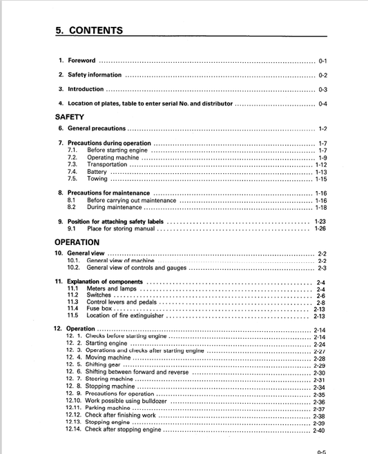 Komatsu D37P-5A Bull Dozer Shop Manual S/N 3001-UP - PDF File