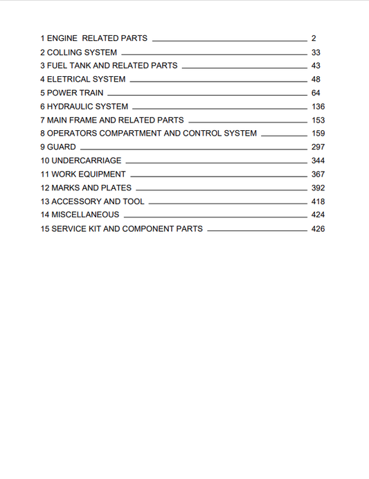 Komatsu D41E-6 Bulldozer Parts Catalogue Manual S/N B40001-UP - PDF File