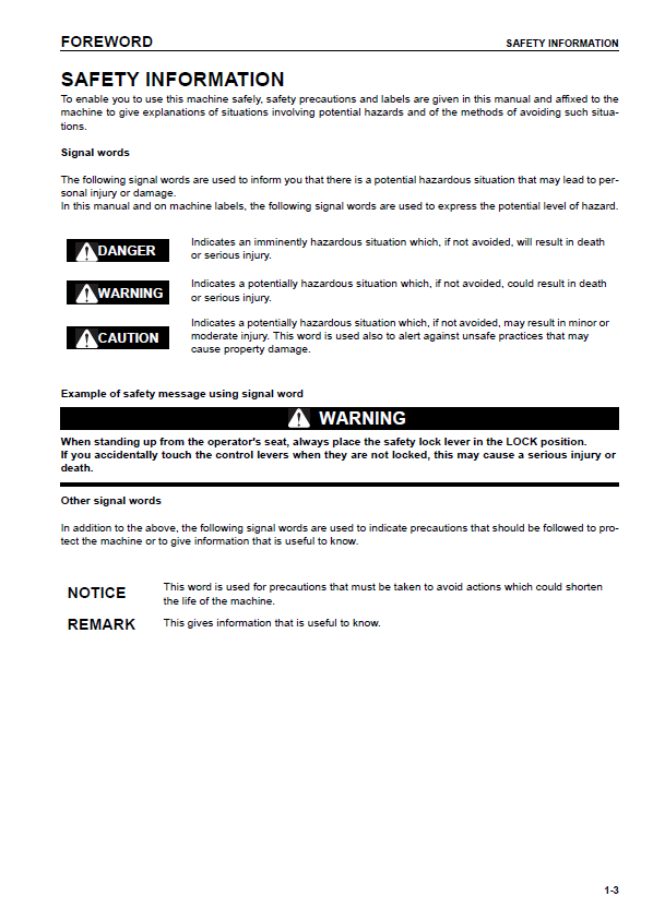 Komatsu D41E,P-6 Bulldozer Operating Instructions and Service Manual