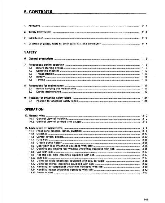 Komatsu D41P-5 Crawler Dozer Operation And Maintenance Manual S/N 10001-UP - PDF File