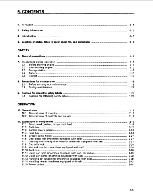 Komatsu D41P-6 Crawler Dozer Operation And Maintenance Manual S/N B20001-B30000 - PDF File