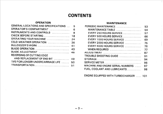 Komatsu D65E-8 Crawler Dozer Operation And Maintenance Manual S/N 45001-UP - PDF File