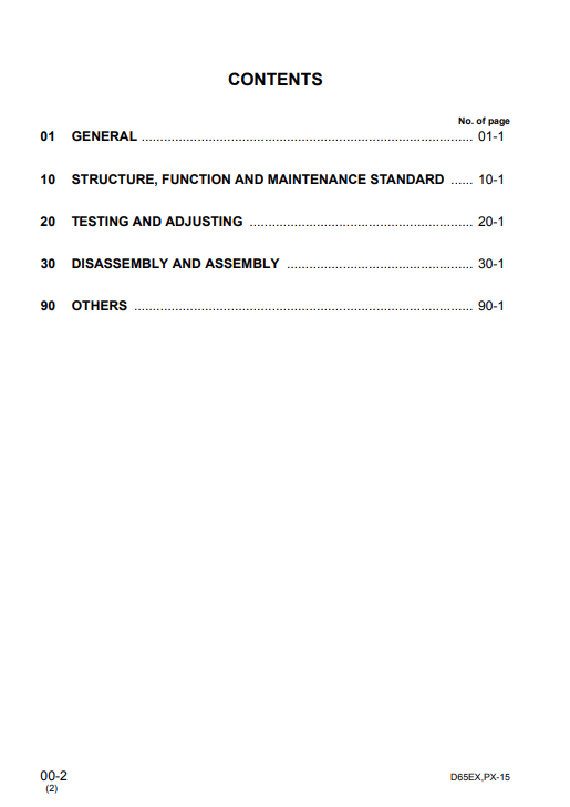 Komatsu D65EX-15, D65PX-15, D65WX-15 Shop Manual_SEBM029508_67000-UP - PDF File