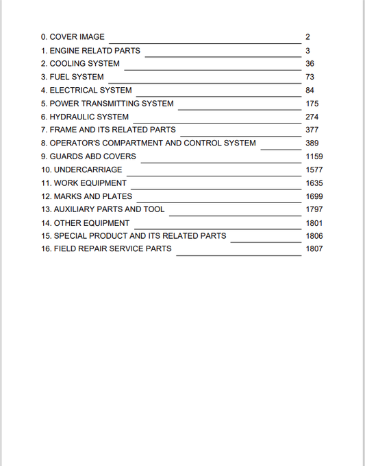 Komatsu D65EX-17 Bulldozer Parts Catalogue Manual S/N 1001-UP - PDF File