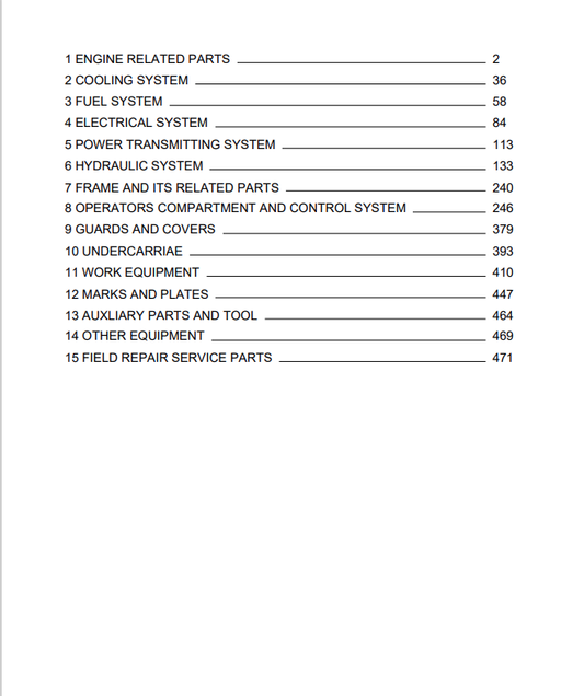 Komatsu D71PXI-24 Bulldozer Parts Catalogue Manual S/N 70002-UP - PDF File