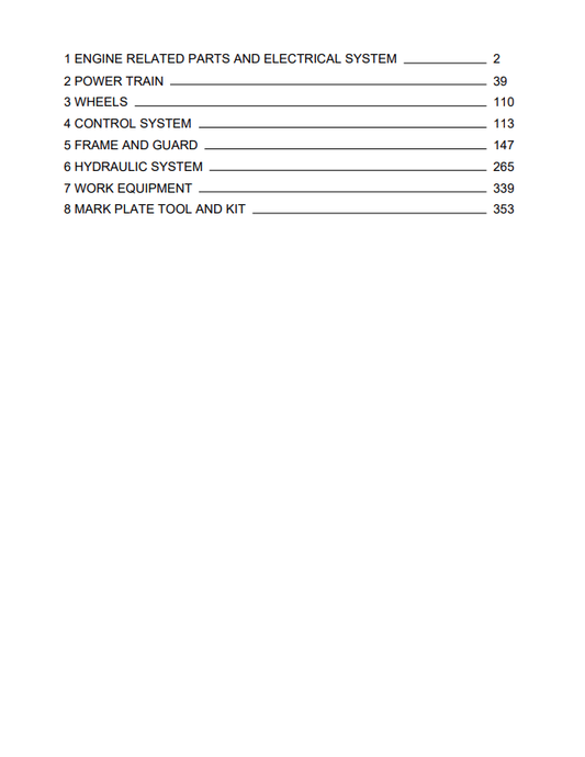 Komatsu GD305A-1 Motor Graders Parts Catalogue Manual SN 6001-6733 - PDF File