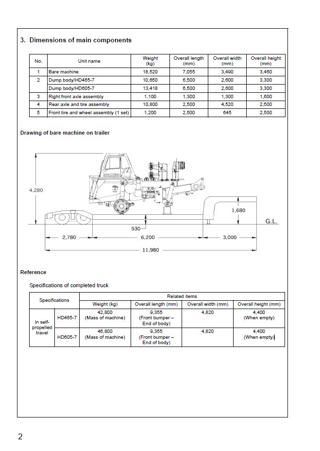 Komatsu Galeo HD465-7 & HD605-7 Truck Setup & Field Assembly Manual GEN00010-01