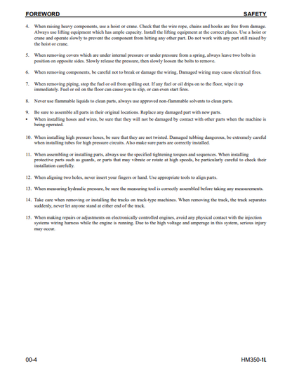 Komatsu Galeo HM350-1L Articulated Truck Troubleshooting Manual