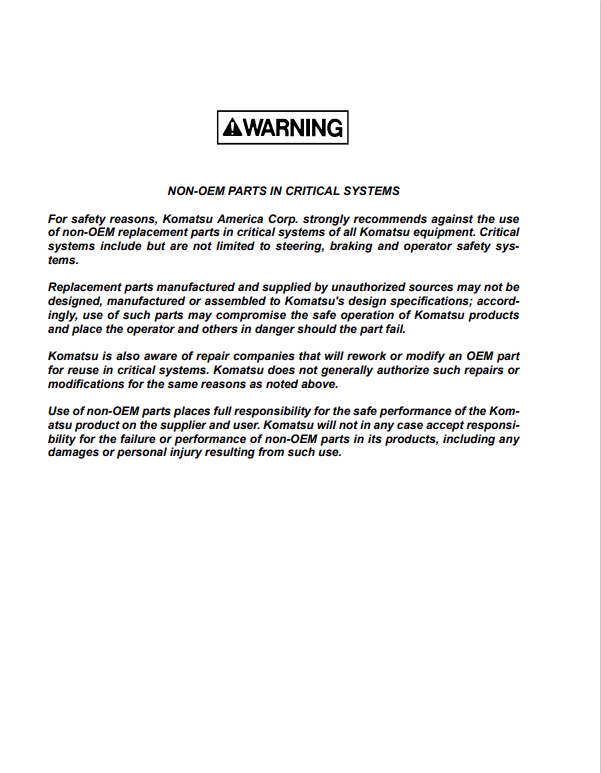 Komatsu HD1500-5 Heavy Equipment Technical Shop Manual Download