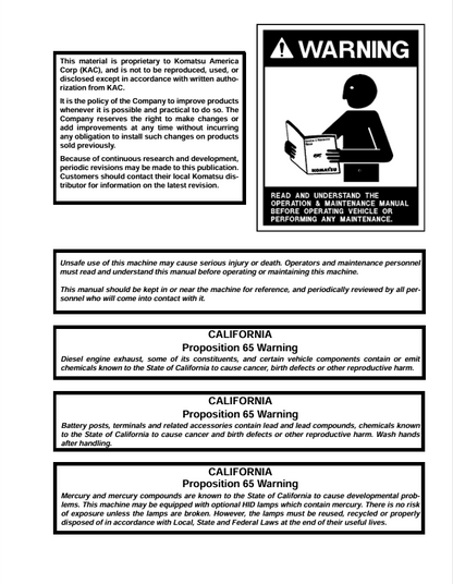 Komatsu HD1500-7 Operation and Maintenance Guide – CEAM027201