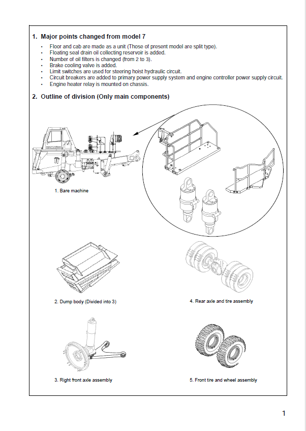  Komatsu HD465-7E0 HD605-7E0 Mining Truck Technical Assembly Manual